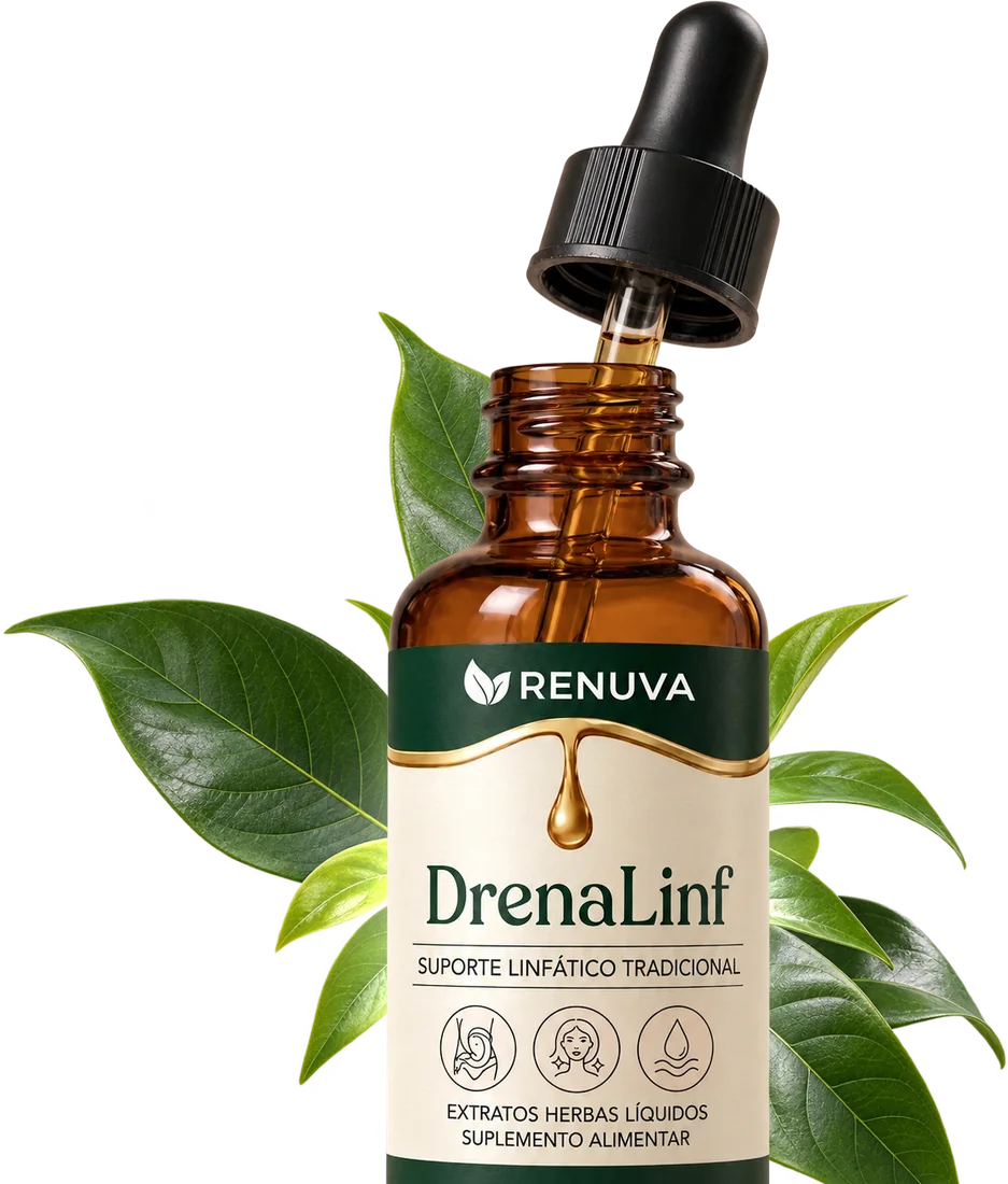 Frasco de DrenaLinf by Renuva con cuentagotas